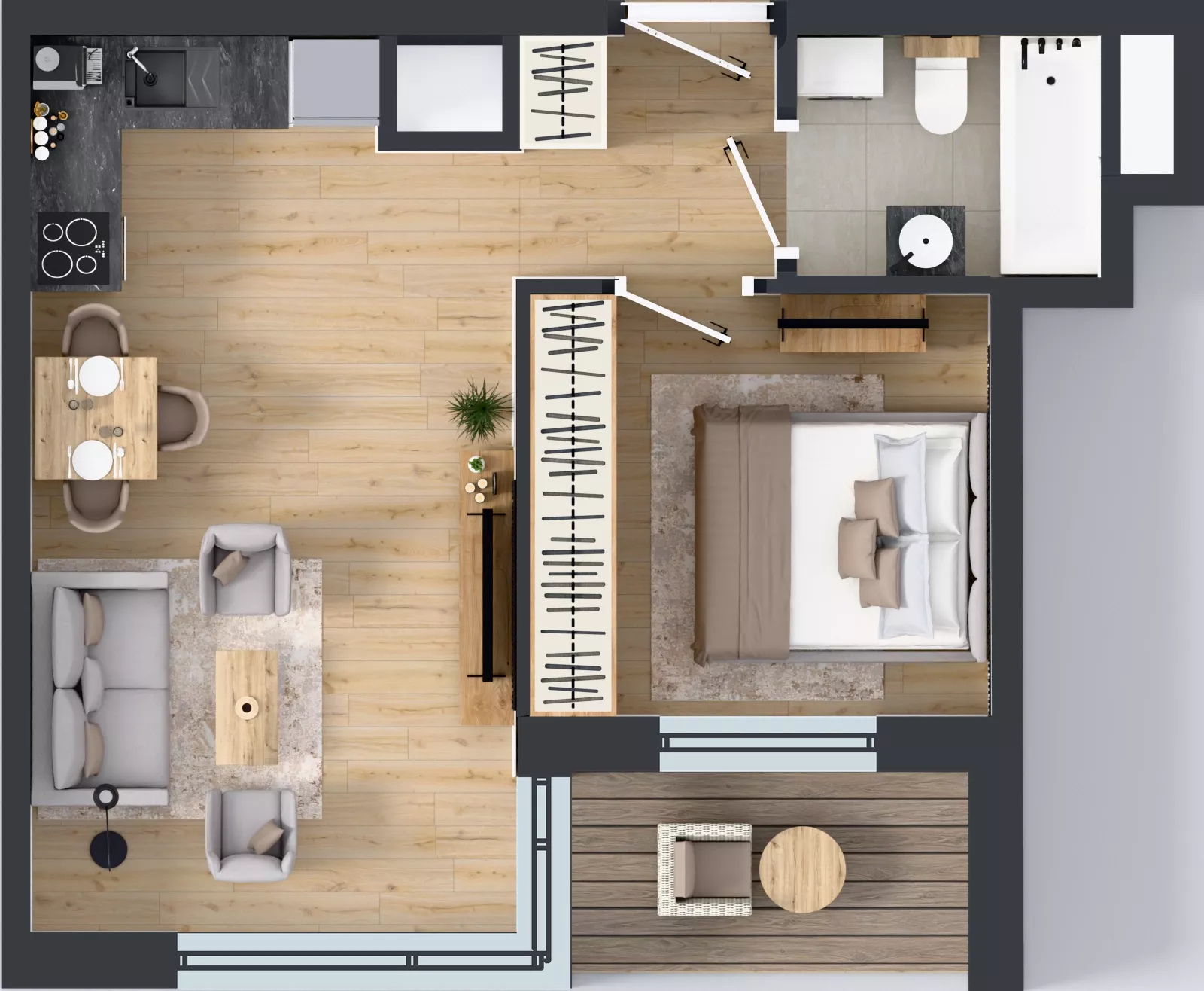 2 pokoje, mieszkanie 36,22 m², piętro 10, oferta nr A2/226, Zaspa Wysoko, Gdańsk, Zaspa, Zaspa-Młyniec, aleja Jana Pawła II