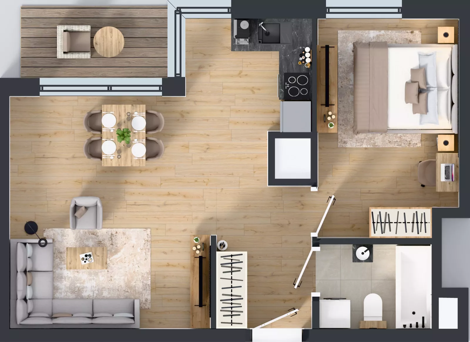 2 pokoje, mieszkanie 44,19 m², piętro 10, oferta nr A2/230, Zaspa Wysoko, Gdańsk, Zaspa, Zaspa-Młyniec, aleja Jana Pawła II