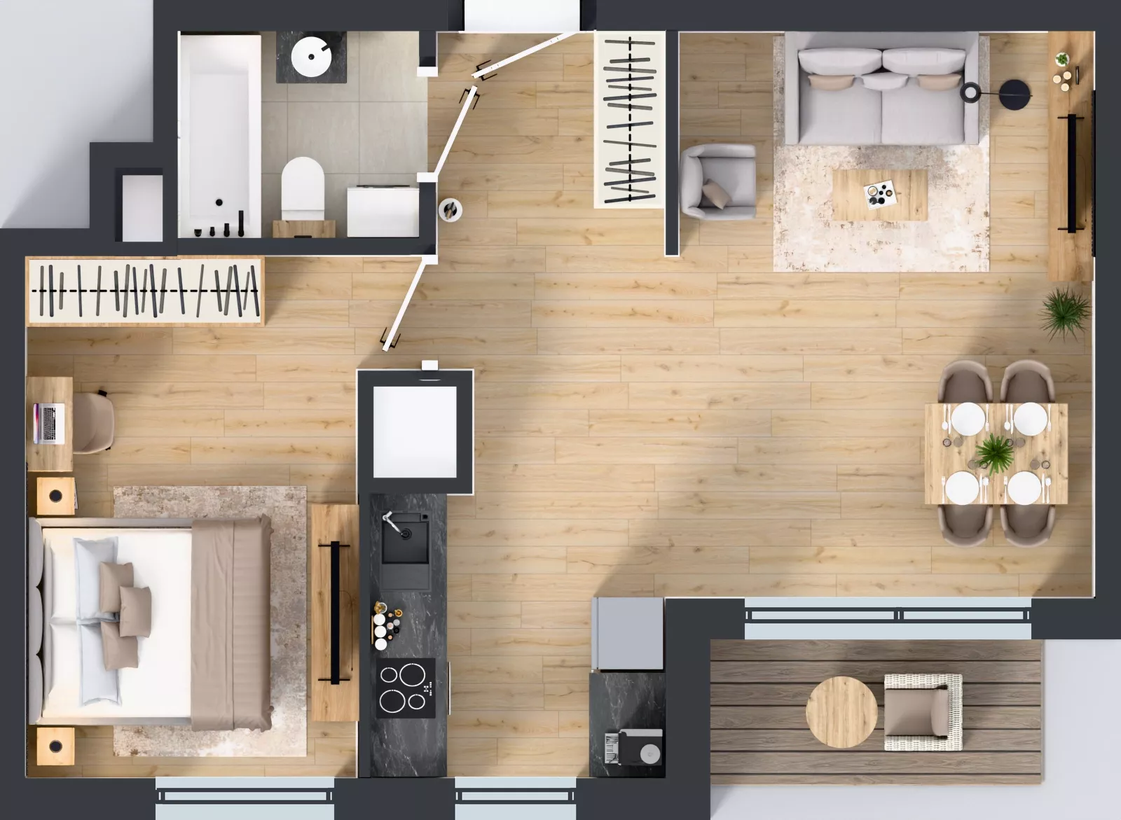 2 pokoje, mieszkanie 46,21 m², piętro 11, oferta nr A1/90, Zaspa Wysoko, Gdańsk, Zaspa, Zaspa-Młyniec, aleja Jana Pawła II