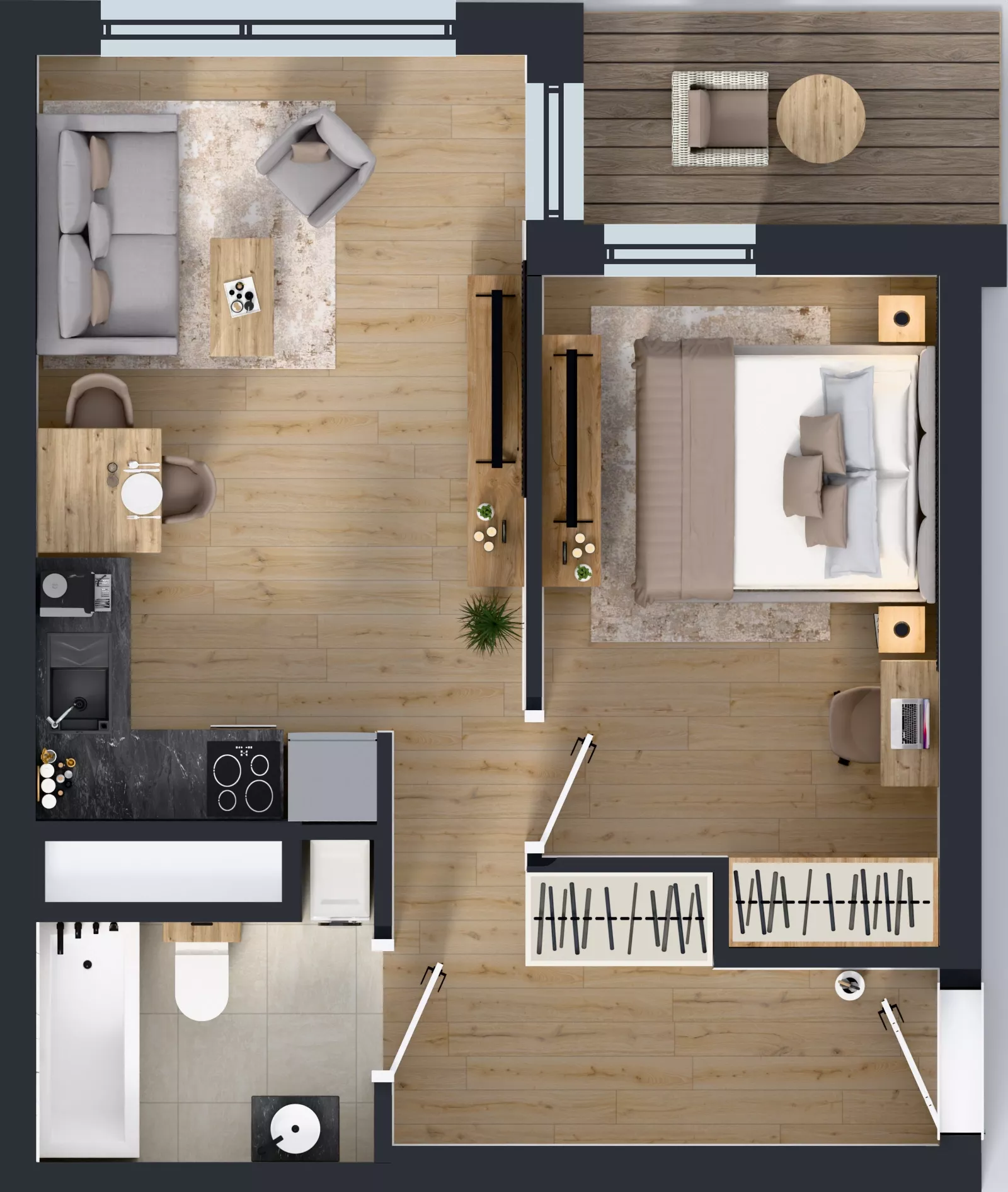 2 pokoje, mieszkanie 38,81 m², piętro 17, oferta nr A2/285, Zaspa Wysoko, Gdańsk, Zaspa, Zaspa-Młyniec, aleja Jana Pawła II