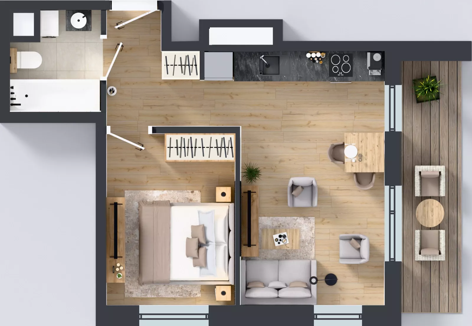 2 pokoje, mieszkanie 35,82 m², piętro 9, oferta nr A2/222, Zaspa Wysoko, Gdańsk, Zaspa, Zaspa-Młyniec, aleja Jana Pawła II