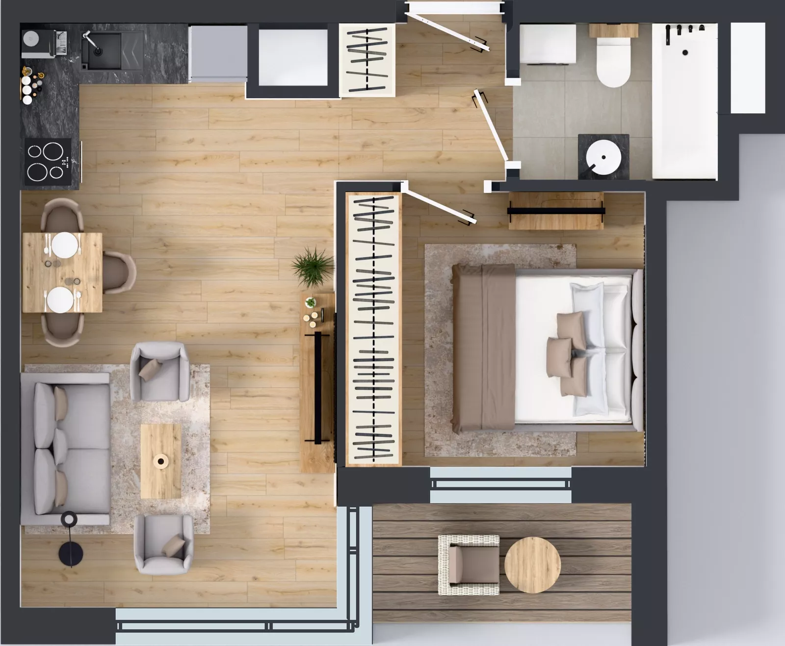 2 pokoje, mieszkanie 36,22 m², piętro 11, oferta nr A2/235, Zaspa Wysoko, Gdańsk, Zaspa, Zaspa-Młyniec, aleja Jana Pawła II