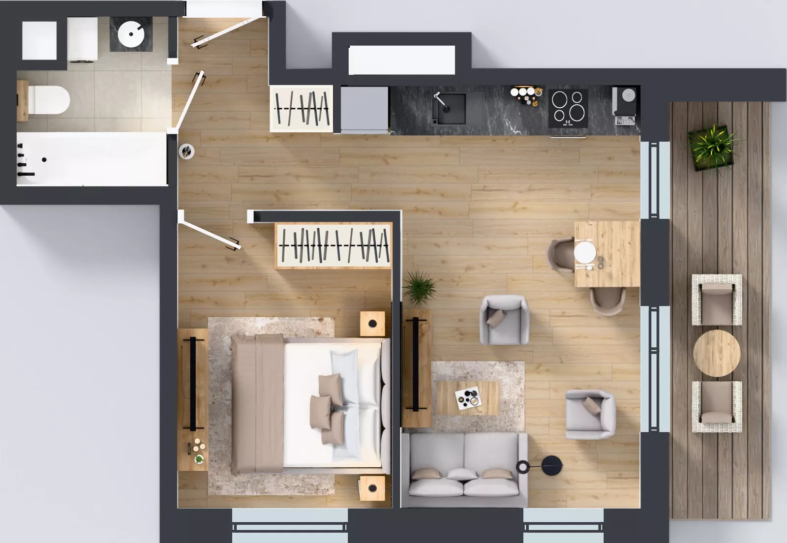 2 pokoje, mieszkanie 35,82 m², piętro 9, oferta nr A1/78, Zaspa Wysoko, Gdańsk, Zaspa, Zaspa-Młyniec, aleja Jana Pawła II