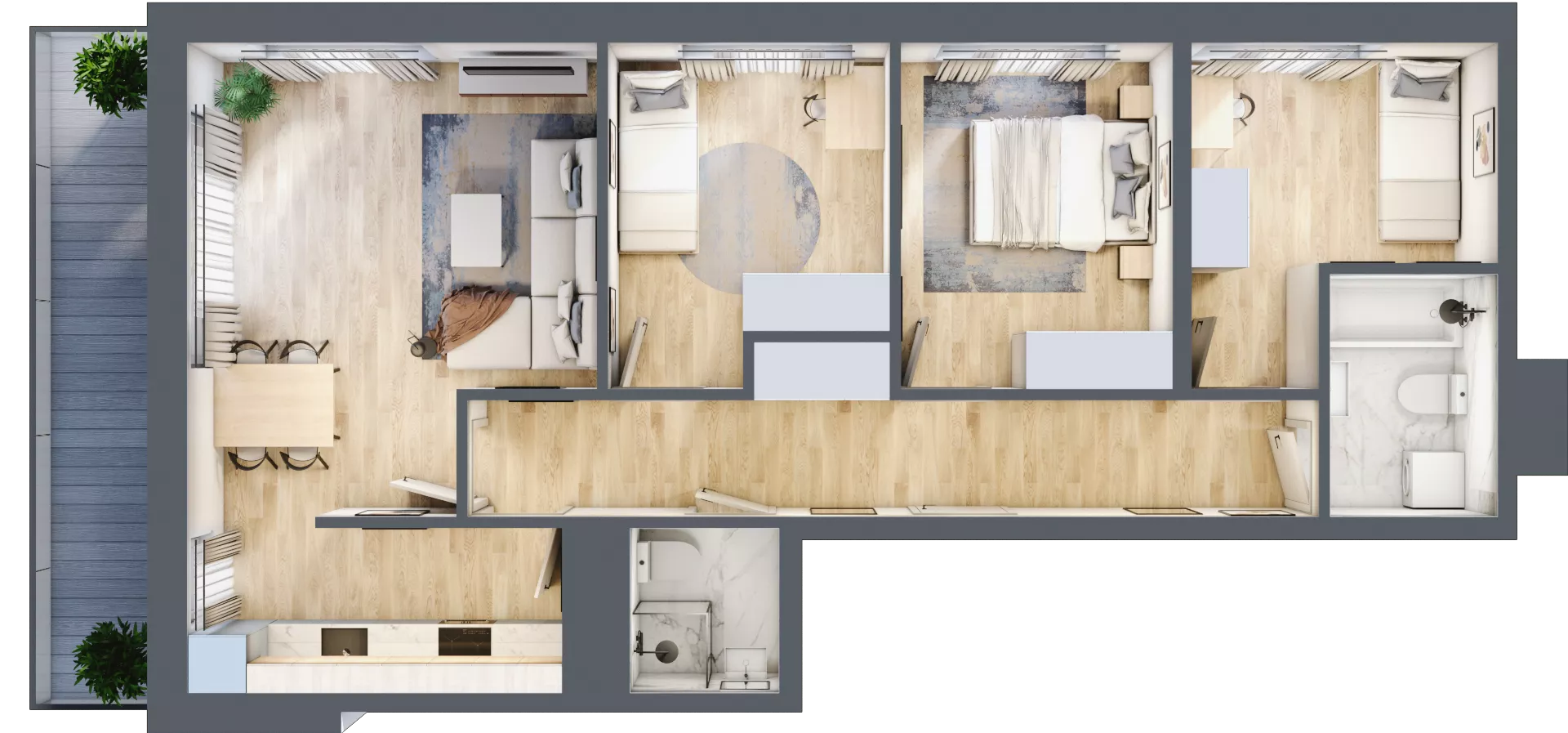 4 pokoje, mieszkanie 72,11 m², piętro 8, oferta nr A/40, 64 Dmowskiego, Poznań, Św. Łazarz, Łazarz, ul. R. Dmowskiego