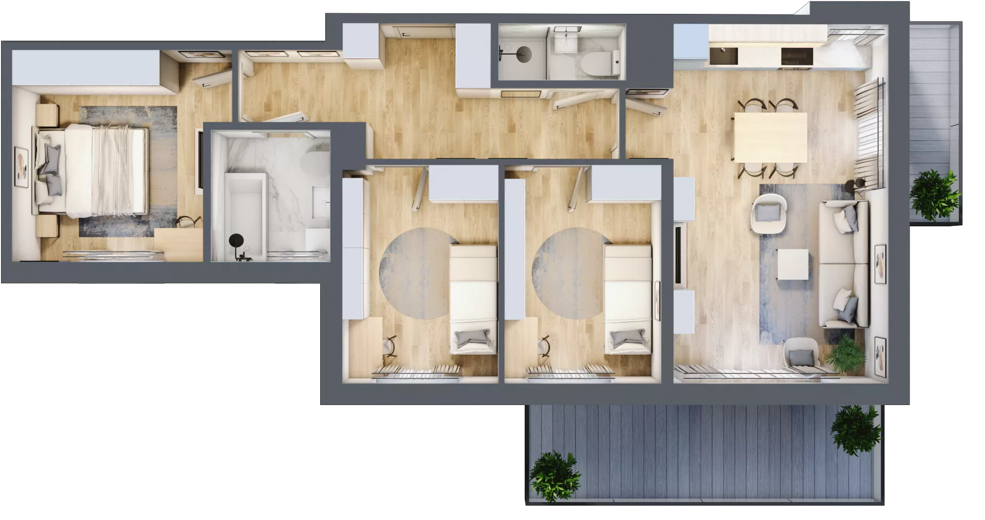 4 pokoje, mieszkanie 75,92 m², piętro 4, oferta nr 1/67, Osiedle Prystora, Warszawa, Ursus, Skorosze, ul. Prystora