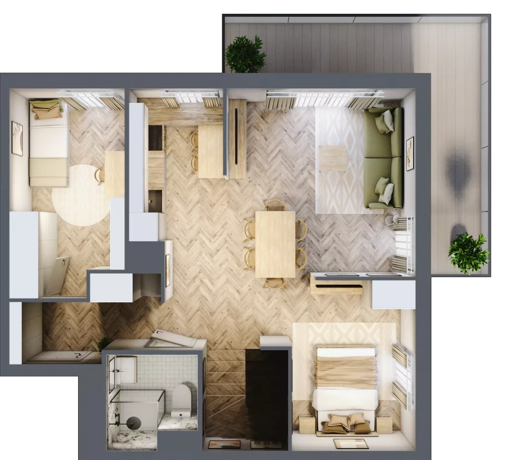 2 pokoje, mieszkanie 83,31 m², piętro 2, oferta nr A/13, Aalto, Gdańsk, Wrzeszcz, ul. Ogrodowa
