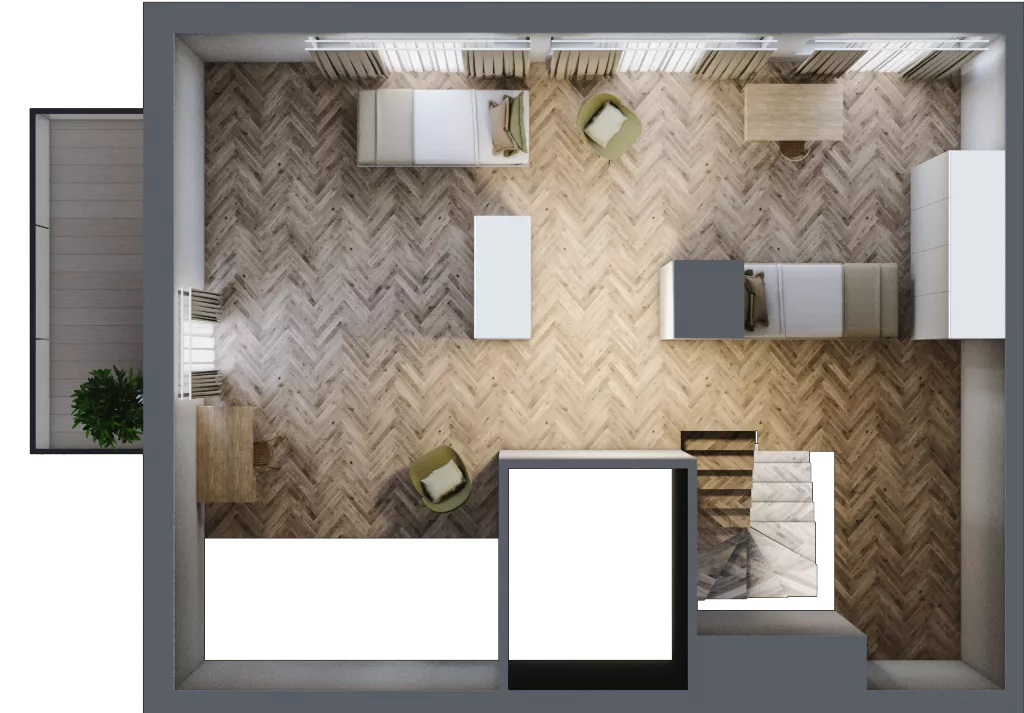 2 pokoje, mieszkanie 93,30 m², piętro 2, oferta nr C/14, Aalto, Gdańsk, Wrzeszcz, ul. Ogrodowa