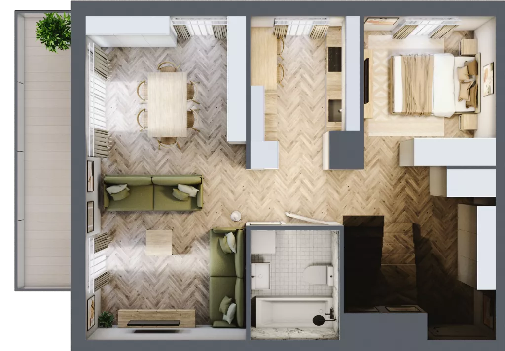 2 pokoje, mieszkanie 93,30 m², piętro 2, oferta nr D/10, Aalto, Gdańsk, Wrzeszcz, ul. Ogrodowa