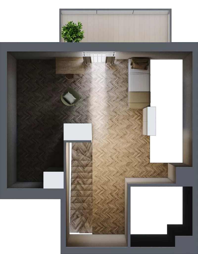 1 pokój, mieszkanie 58,12 m², piętro 2, oferta nr E/13, Aalto, Gdańsk, Wrzeszcz, ul. Ogrodowa