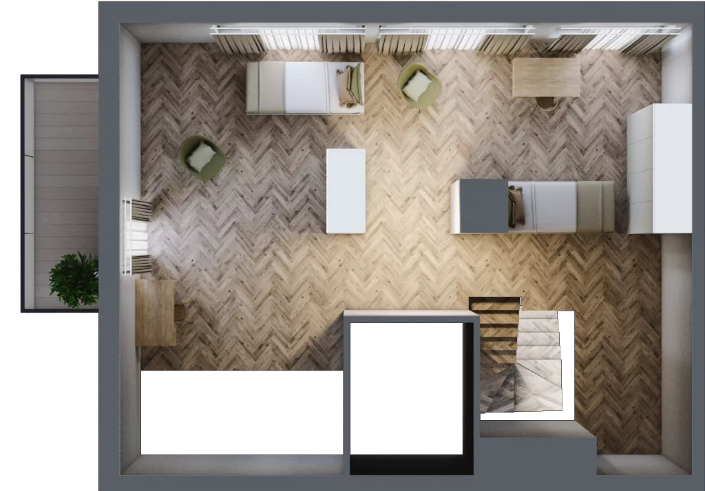 1 pokój, mieszkanie 93,30 m², piętro 2, oferta nr E/14, Aalto, Gdańsk, Wrzeszcz, ul. Ogrodowa