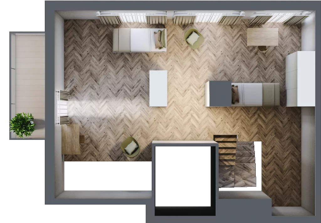 1 pokój, mieszkanie 90,84 m², piętro 2, oferta nr F/11, Aalto, Gdańsk, Wrzeszcz, ul. Ogrodowa