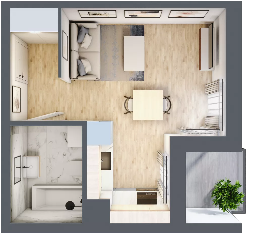 1 pokój, mieszkanie 25,28 m², piętro 5, oferta nr B/188, Zaspa Wygodnie, Gdańsk, Zaspa, Zaspa-Młyniec, Al. Jana Pawła II