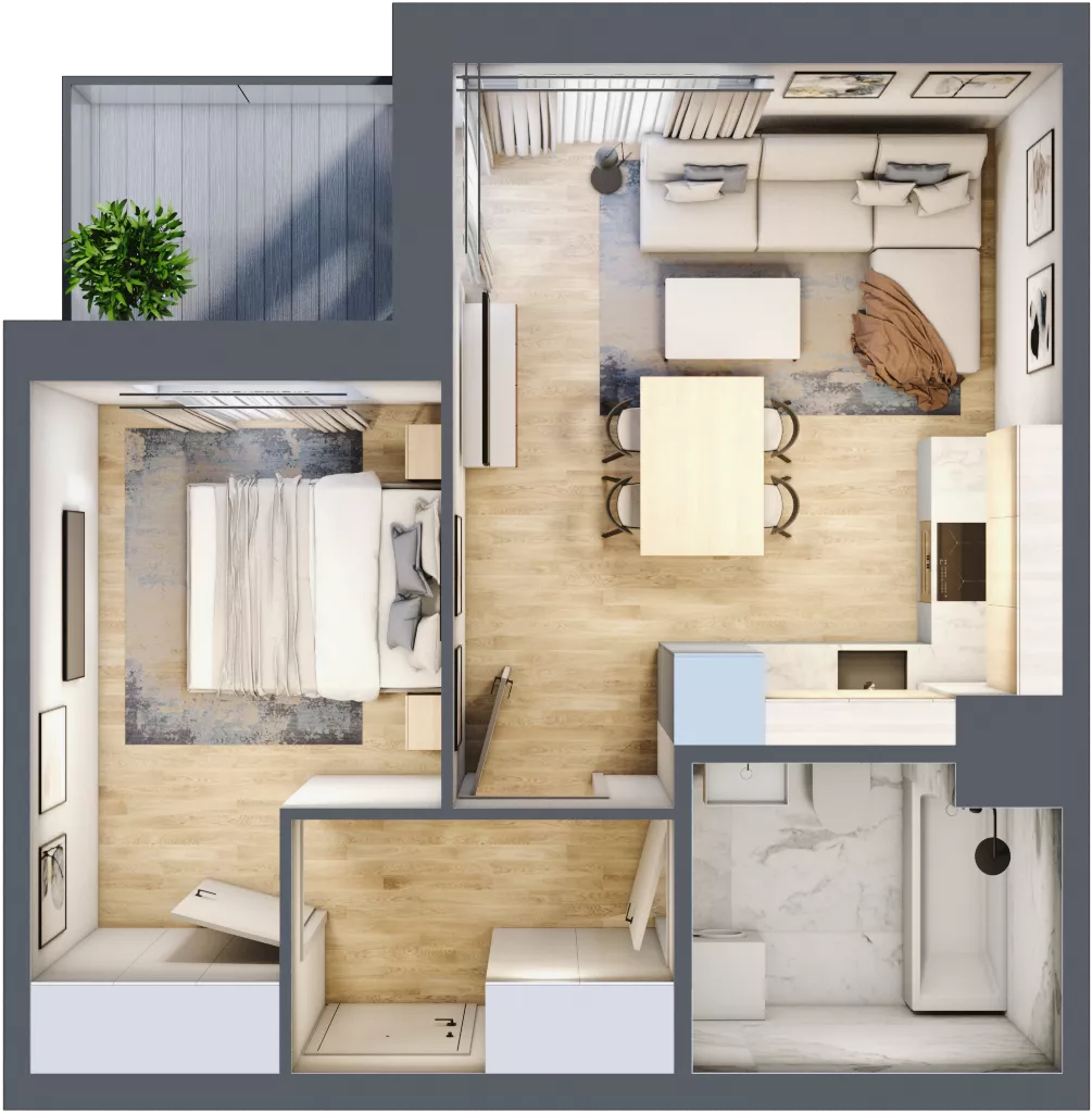 2 pokoje, mieszkanie 37,35 m², piętro 4, oferta nr B/169, Zaspa Wygodnie, Gdańsk, Zaspa, Zaspa-Młyniec, Al. Jana Pawła II