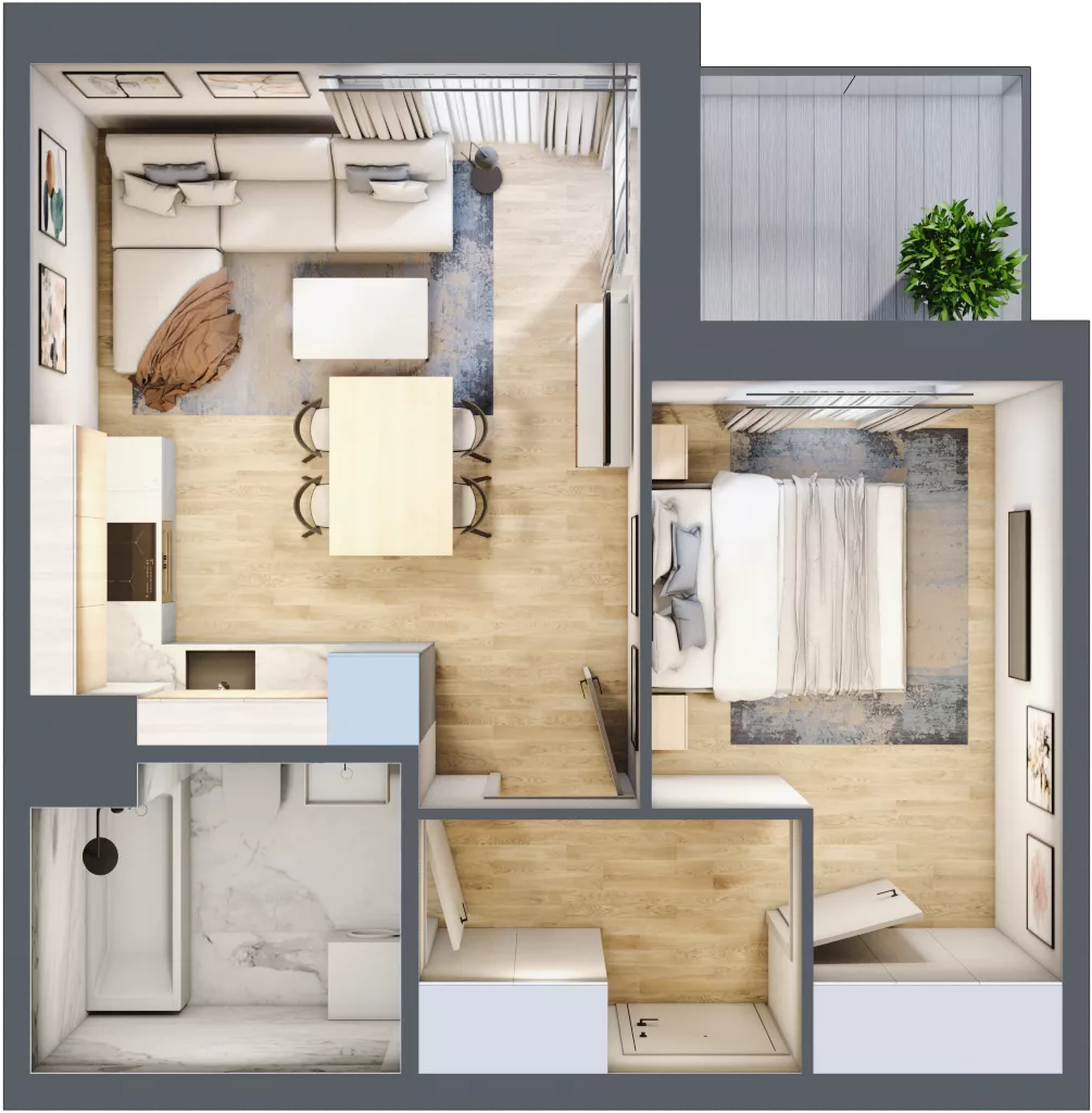2 pokoje, mieszkanie 37,35 m², piętro 5, oferta nr B/184, Zaspa Wygodnie, Gdańsk, Zaspa, Zaspa-Młyniec, Al. Jana Pawła II