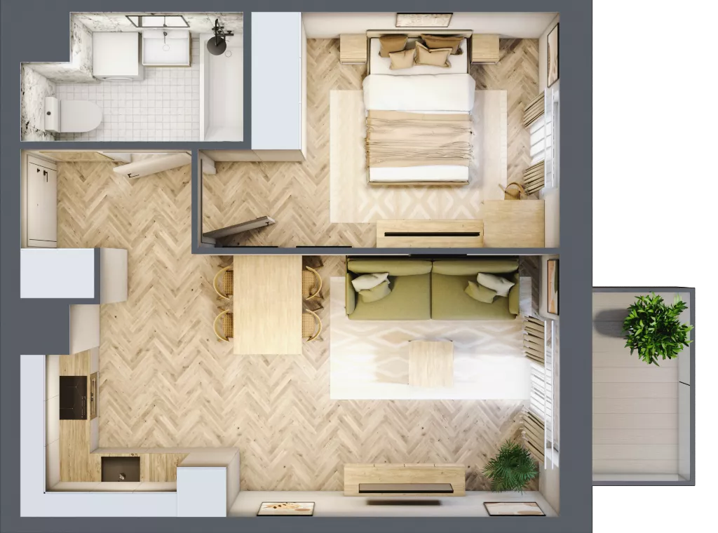 2 pokoje, mieszkanie 38,15 m², piętro 5, oferta nr A/74, Osiedle Kołłątajówka, Kraków, Prądnik Biały, Górka Narodowa, ul. Kuźnicy Kołłątajowskiej
