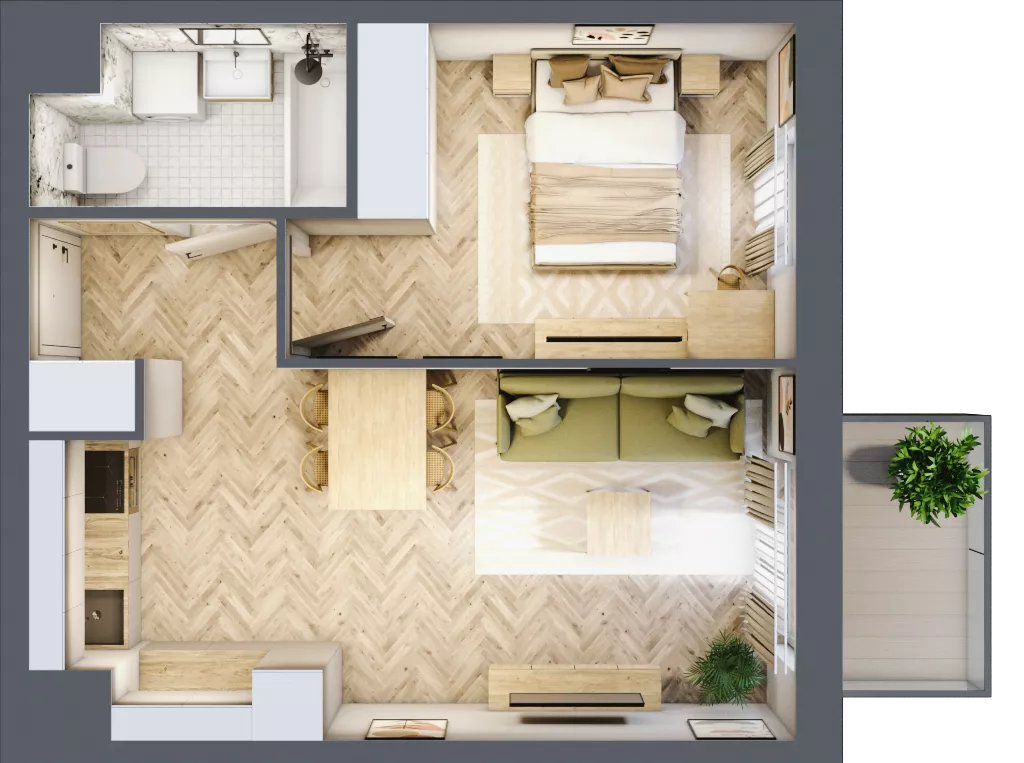 2 pokoje, mieszkanie 38,11 m², piętro 5, oferta nr A/71, Osiedle Kołłątajówka, Kraków, Prądnik Biały, Górka Narodowa, ul. Kuźnicy Kołłątajowskiej
