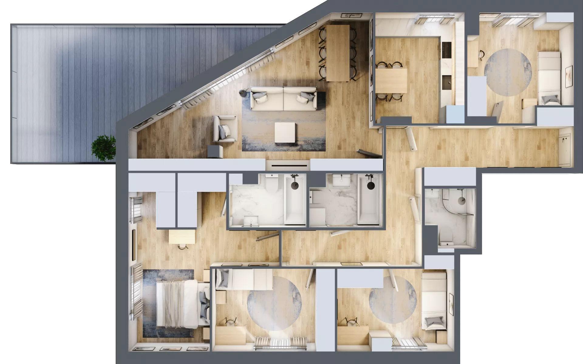5 pokoi, apartament 124,72 m², piętro 5, oferta nr 1/23, Osiedle Motiff, Warszawa, Ursus, Skorosze, ul. Tomcia Palucha 33