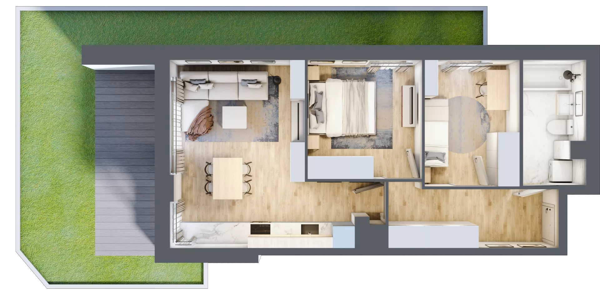 3 pokoje, apartament 55,00 m², parter, oferta nr 1/1, Osiedle Motiff, Warszawa, Ursus, Skorosze, ul. Tomcia Palucha 33
