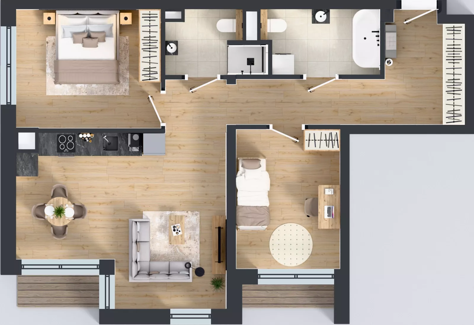 3 pokoje, mieszkanie 71,62 m², piętro 1, oferta nr 11, Badurskiego 7, Kraków, Podgórze Duchackie, Piaski Wielkie, ul. Badurskiego 7