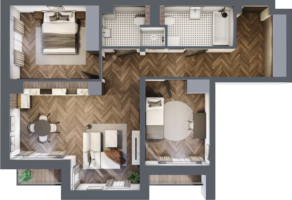 3 pokoje, mieszkanie 71,62 m², piętro 3, oferta nr 23, Badurskiego 7, Kraków, Podgórze Duchackie, Piaski Wielkie, ul. Badurskiego 7