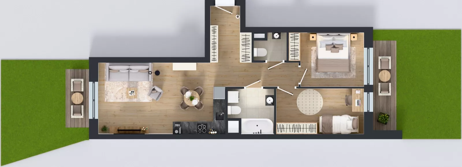 3 pokoje, mieszkanie 61,65 m², parter, oferta nr E267, Osiedle Witaj etap III, Poznań, Naramowice, ul. Bielicowa