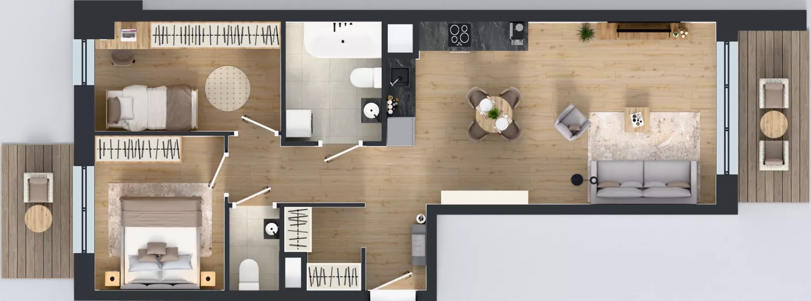 3 pokoje, mieszkanie 65,07 m², piętro 3, oferta nr E299, Osiedle Witaj etap III, Poznań, Naramowice, ul. Bielicowa