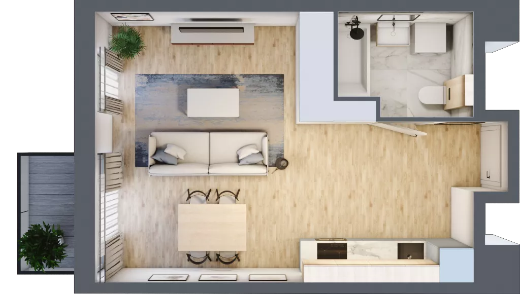1 pokój, apartament inwestycyjny 32,44 m², piętro 2, oferta nr G122, Let's Sea Baltic Park II etap, Gąski, ul. Nadbrzeżna 52C