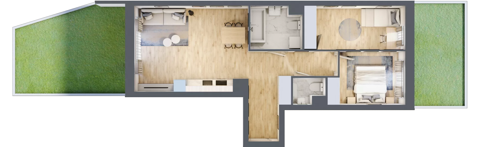 3 pokoje, mieszkanie 64,07 m², parter, oferta nr D118, Osiedle Witaj etap II, Poznań, Naramowice, Naramowice, ul. Bielicowa