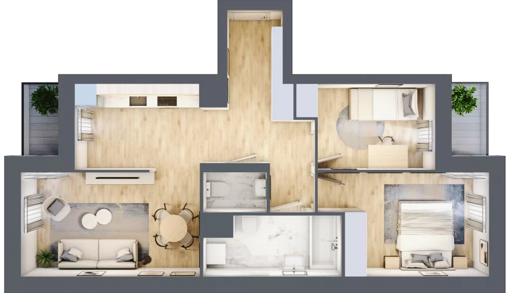 3 pokoje, mieszkanie 62,20 m², piętro 5, oferta nr M263, Osiedle Witaj etap II, Poznań, Naramowice, Naramowice, ul. Bielicowa