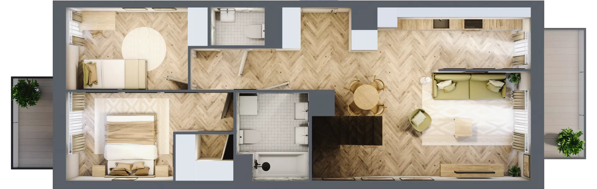3 pokoje, mieszkanie 67,14 m², piętro 4, oferta nr K353, Osiedle Witaj etap III, Poznań, Naramowice, ul. Bielicowa