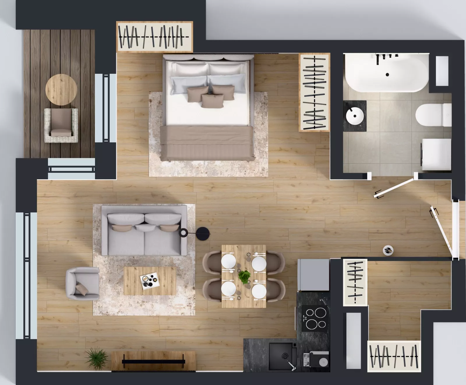 1 pokój, mieszkanie 41,33 m², piętro 8, oferta nr A1.8.11, Emilii Plater 7, Szczecin, Śródmieście, Skolwin, ul. Miedziana 4