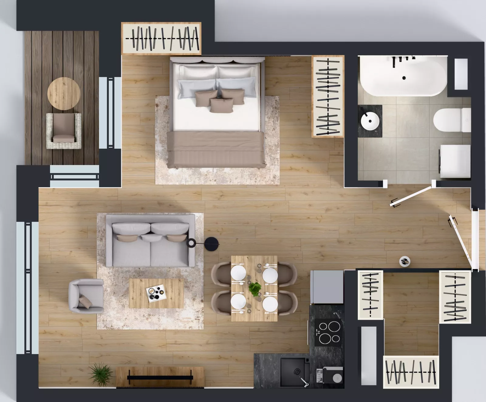 1 pokój, mieszkanie 41,25 m², piętro 9, oferta nr A1.9.11, Emilii Plater 7, Szczecin, Śródmieście, Skolwin, ul. Miedziana 4