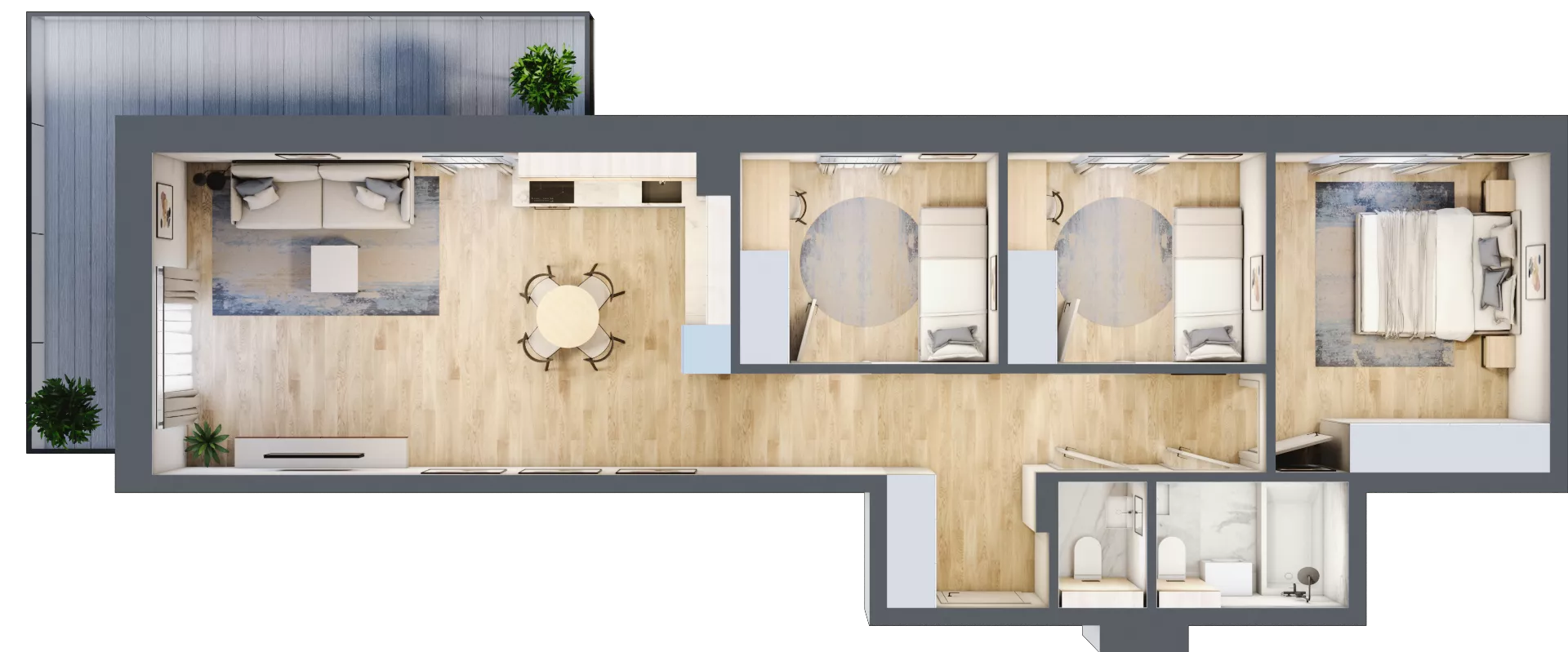 4 pokoje, mieszkanie 74,30 m², parter, oferta nr 1, Na Skarpie, Łódź, Widzew, Sikawa, ul. Strążyska