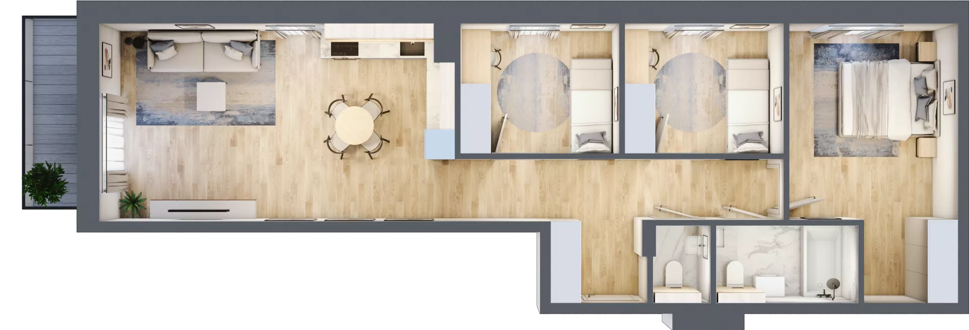 4 pokoje, mieszkanie 78,02 m², piętro 1, oferta nr 13, Na Skarpie, Łódź, Widzew, Sikawa, ul. Strążyska