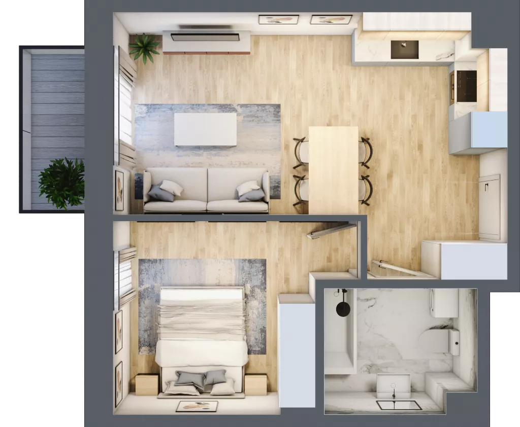 2 pokoje, mieszkanie 41,20 m², piętro 1, oferta nr 13, Na Wspólnej, Wólka Grodziska, ul. Wspólna 5