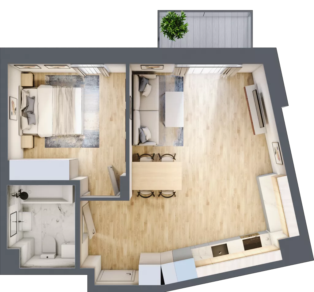 2 pokoje, mieszkanie 49,00 m², piętro 2, oferta nr 91, Na Wspólnej, Wólka Grodziska, ul. Wspólna 5