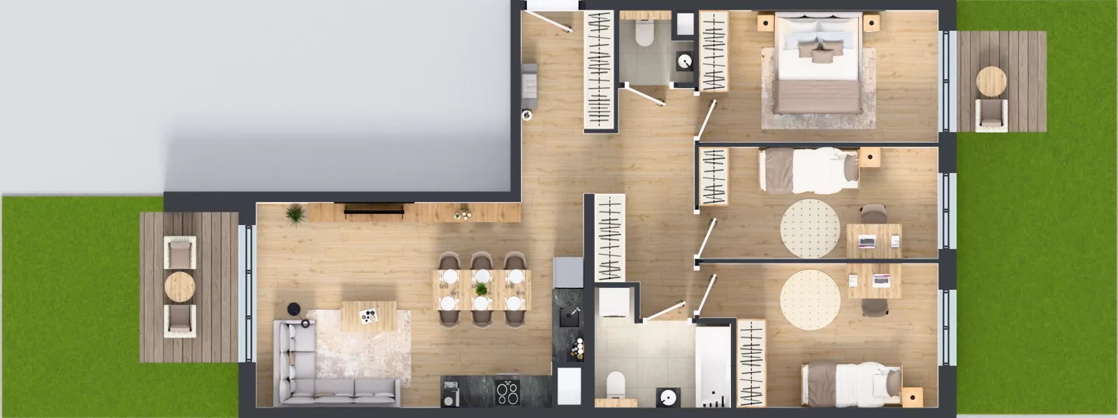 4 pokoje, mieszkanie 81,79 m², parter, oferta nr D.002, Centralna Vita etap III, Kraków, Czyżyny, ul. Ciesielskiego
