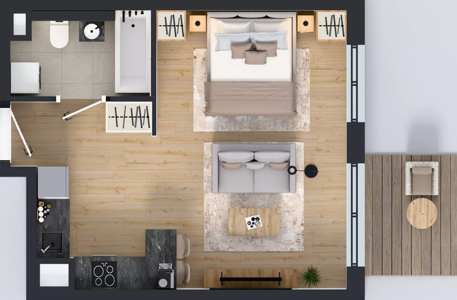 1 pokój, mieszkanie 32,60 m², piętro 6, oferta nr D.035, Centralna Vita etap III, Kraków, Czyżyny, ul. Ciesielskiego
