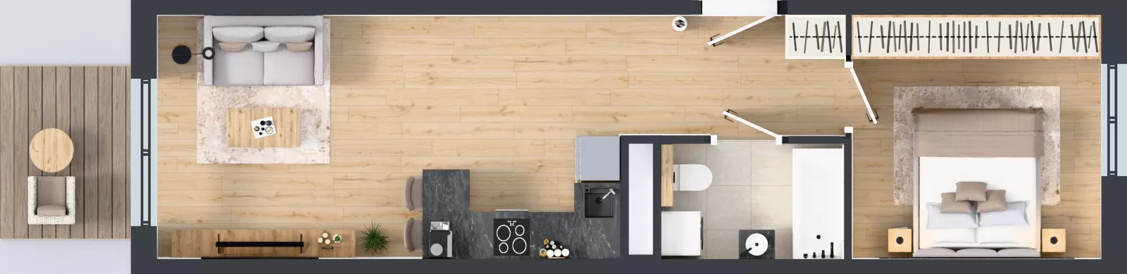 2 pokoje, mieszkanie 40,65 m², piętro 6, oferta nr D.056, Centralna Vita etap III, Kraków, Czyżyny, ul. Ciesielskiego