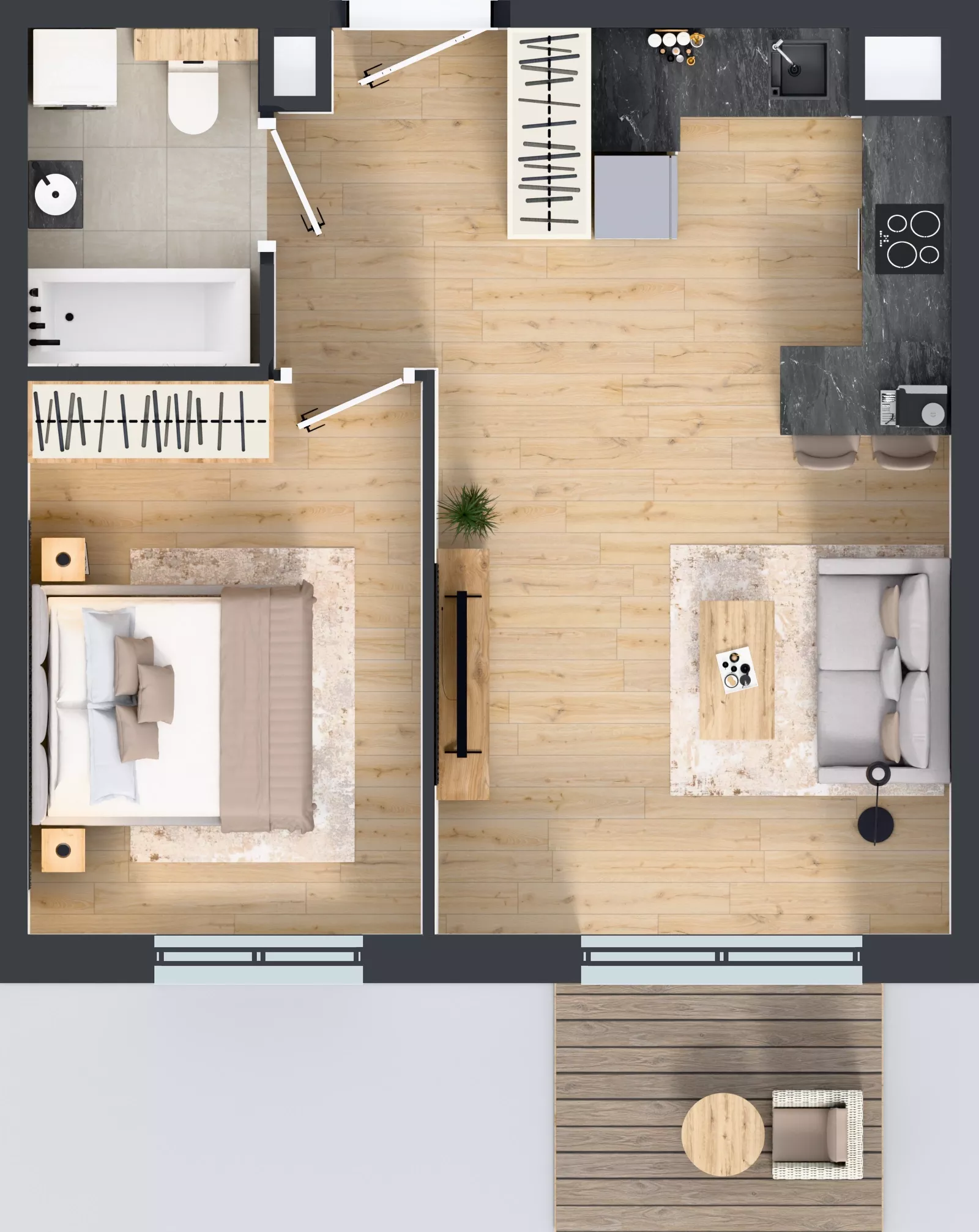 2 pokoje, mieszkanie 41,31 m², piętro 5, oferta nr D.072, Centralna Vita etap III, Kraków, Czyżyny, ul. Ciesielskiego