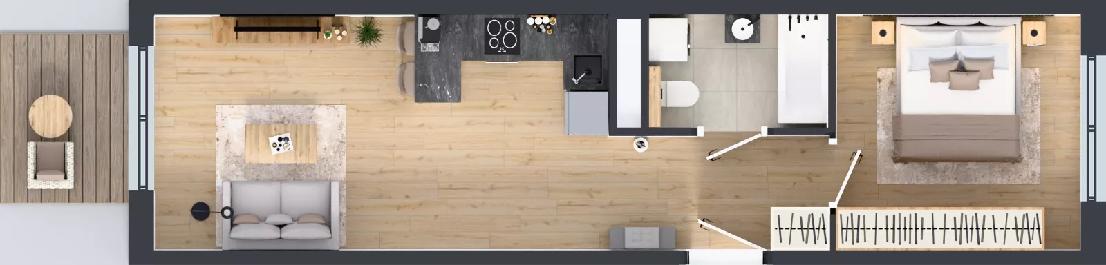 2 pokoje, mieszkanie 40,01 m², piętro 5, oferta nr D.118, Centralna Vita etap III, Kraków, Czyżyny, ul. Ciesielskiego
