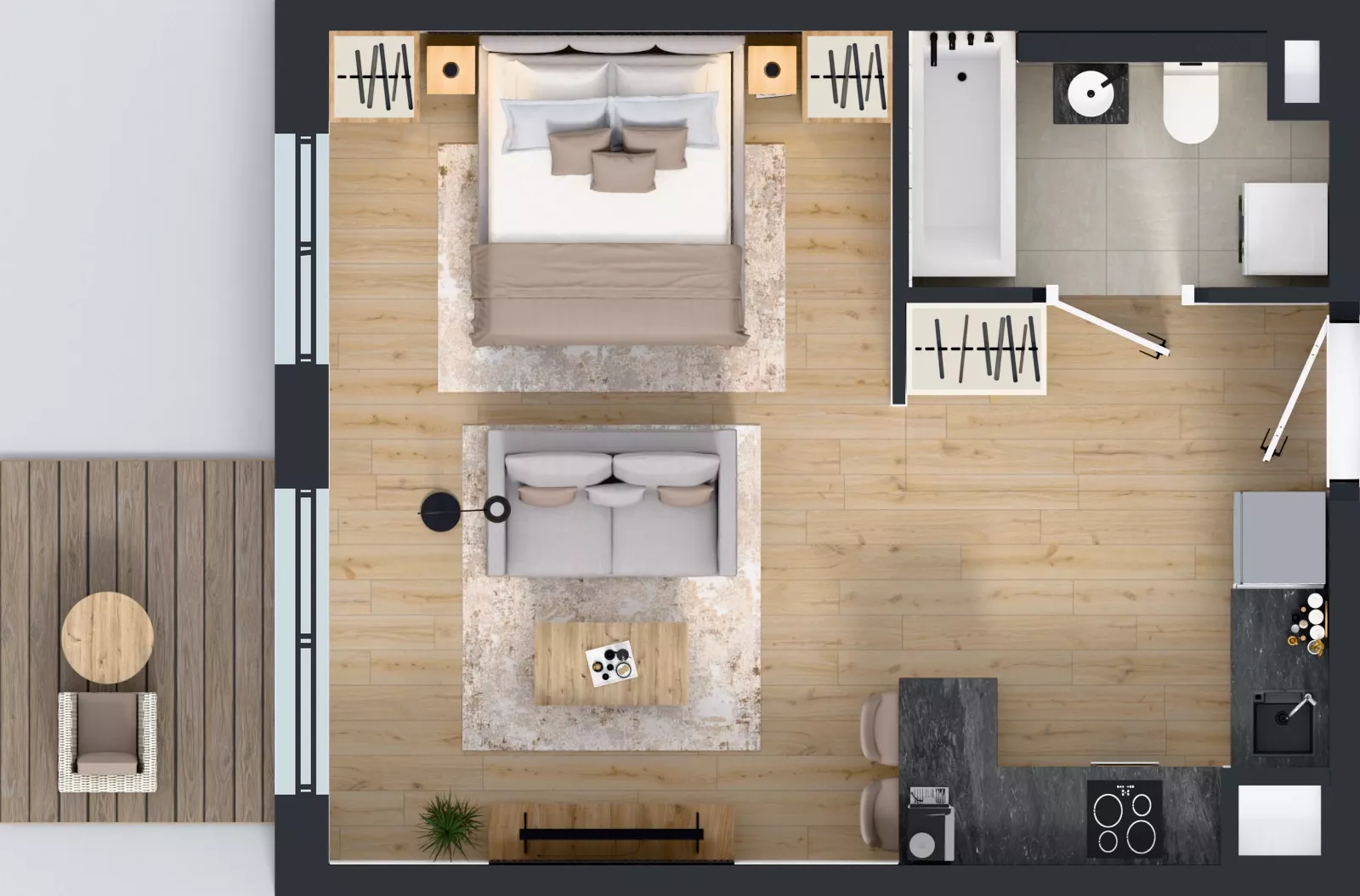 1 pokój, mieszkanie 33,86 m², piętro 6, oferta nr D.120, Centralna Vita etap III, Kraków, Czyżyny, ul. Ciesielskiego