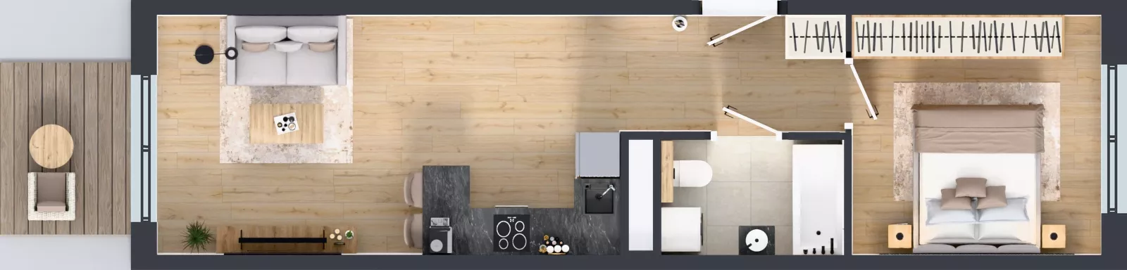 2 pokoje, mieszkanie 40,01 m², piętro 6, oferta nr D.138, Centralna Vita etap III, Kraków, Czyżyny, ul. Ciesielskiego