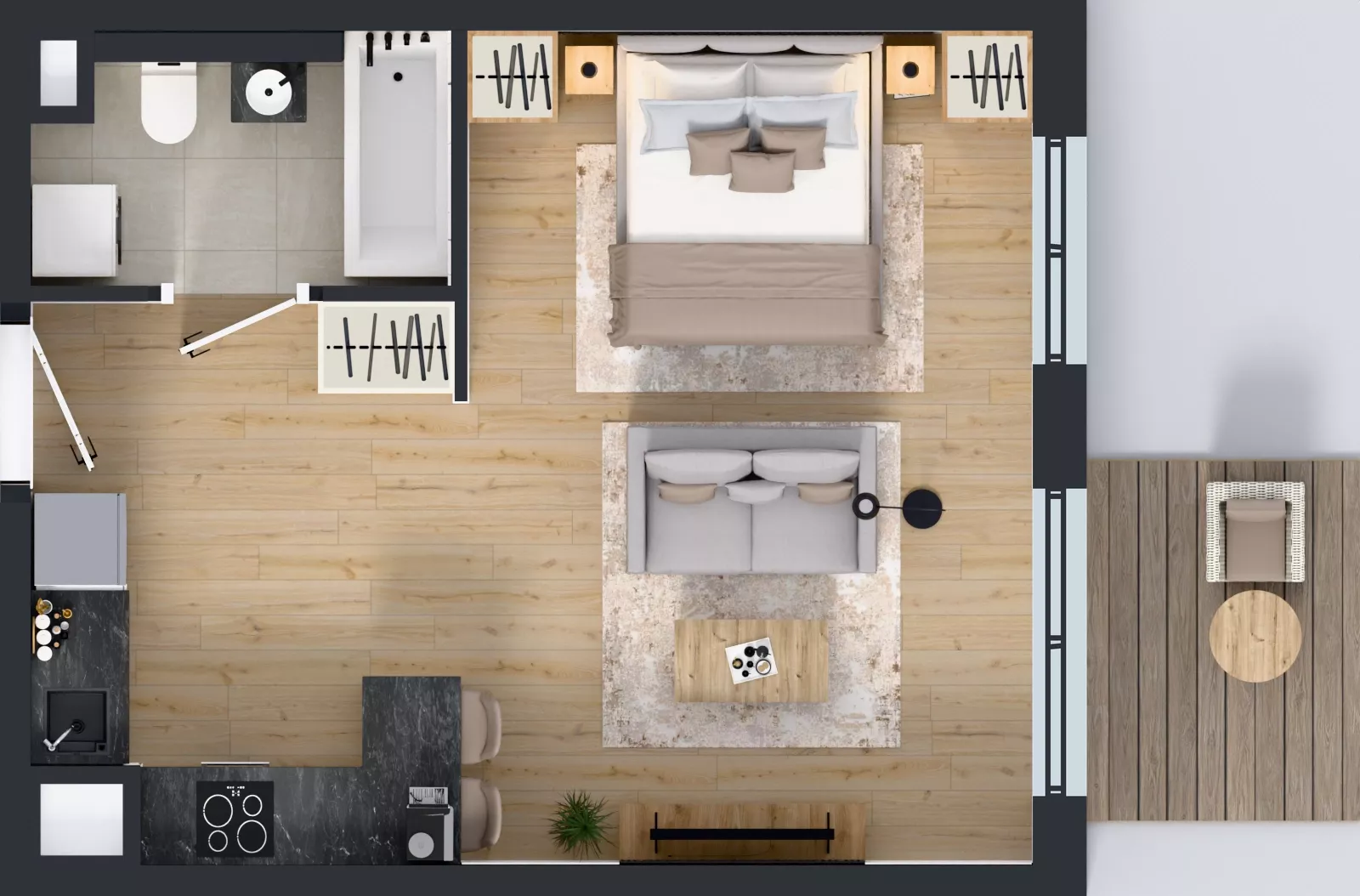 1 pokój, mieszkanie 33,56 m², piętro 4, oferta nr D.152, Centralna Vita etap III, Kraków, Czyżyny, ul. Ciesielskiego