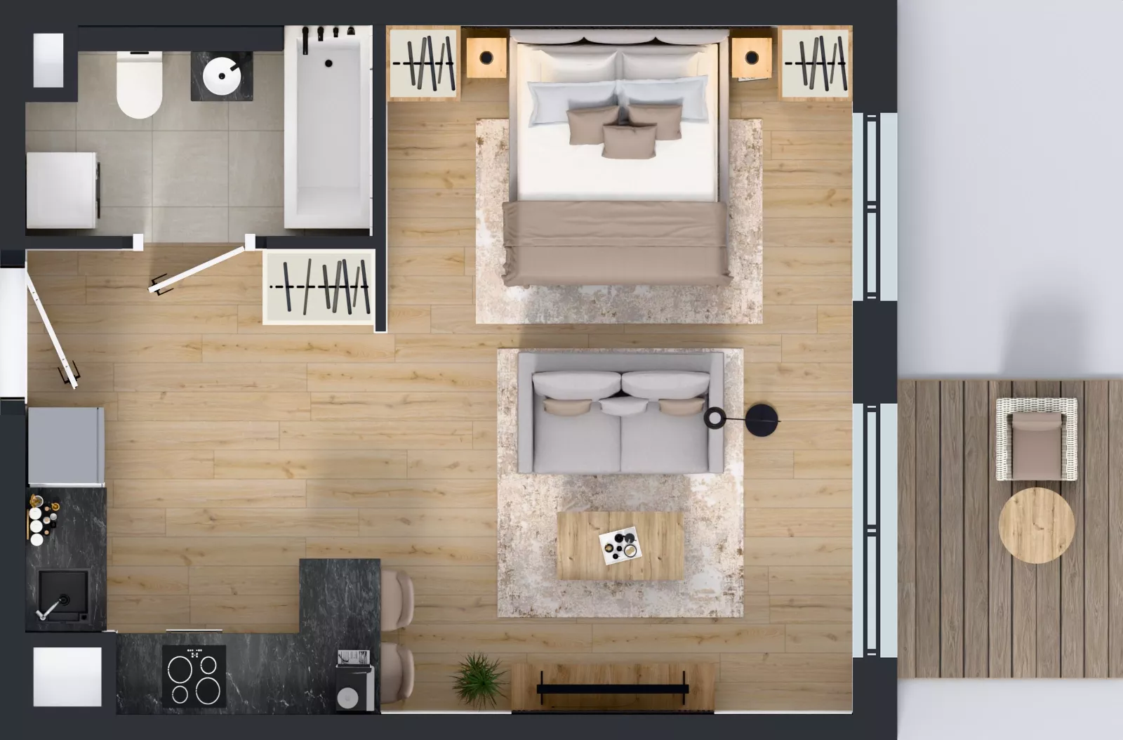 1 pokój, mieszkanie 33,56 m², piętro 6, oferta nr D.158, Centralna Vita etap III, Kraków, Czyżyny, ul. Ciesielskiego