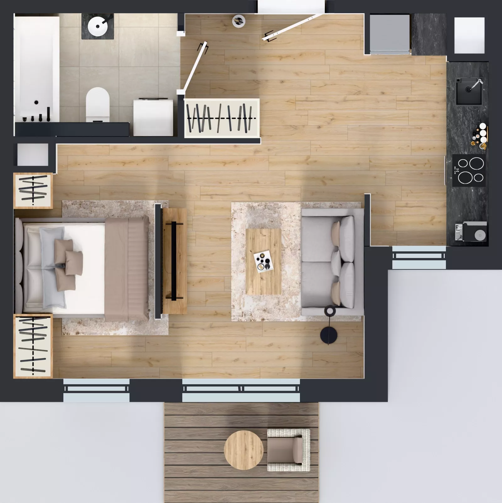 1 pokój, mieszkanie 34,05 m², piętro 2, oferta nr D.172, Centralna Vita etap III, Kraków, Czyżyny, ul. Ciesielskiego