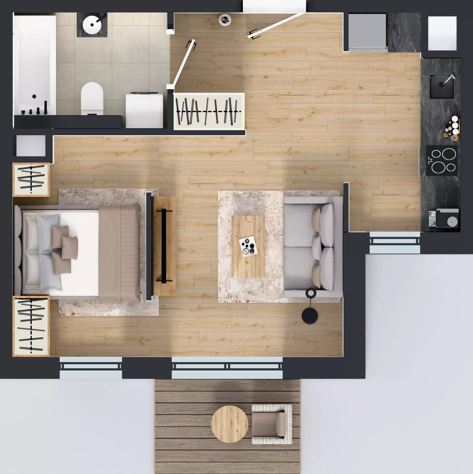 1 pokój, mieszkanie 34,05 m², piętro 4, oferta nr D.182, Centralna Vita etap III, Kraków, Czyżyny, ul. Ciesielskiego