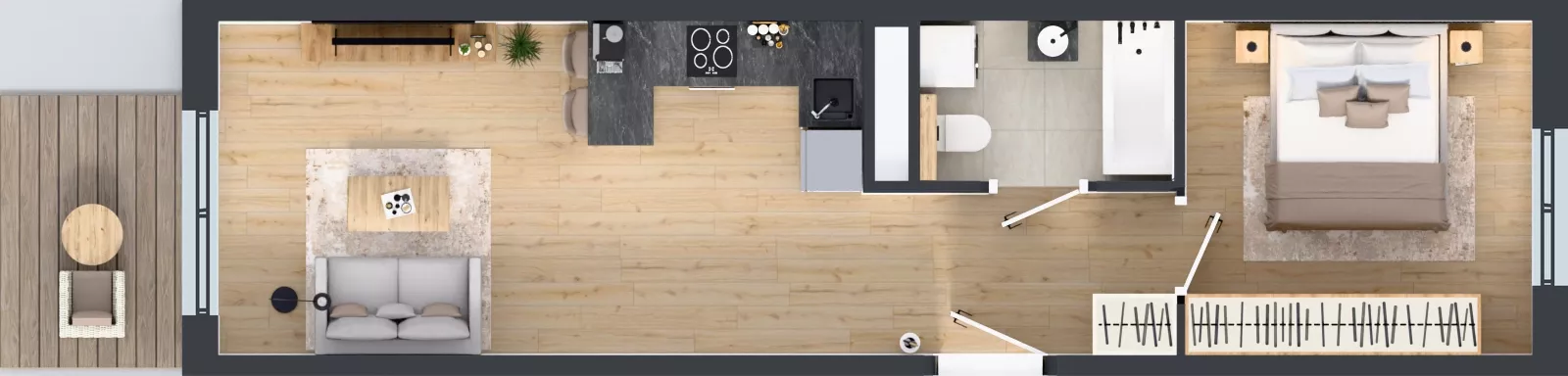 2 pokoje, mieszkanie 40,01 m², piętro 4, oferta nr D.235, Centralna Vita etap III, Kraków, Czyżyny, ul. Ciesielskiego