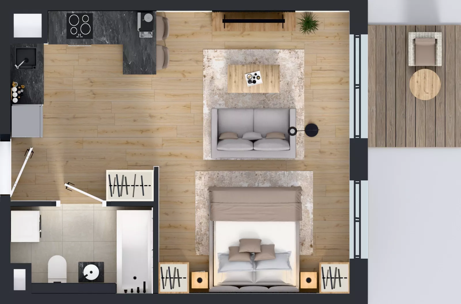 1 pokój, mieszkanie 33,86 m², piętro 3, oferta nr D.268, Centralna Vita etap III, Kraków, Czyżyny, ul. Ciesielskiego