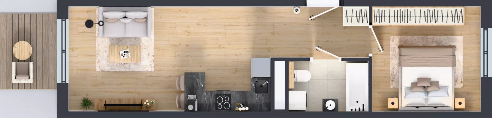 2 pokoje, mieszkanie 40,01 m², piętro 5, oferta nr D.277, Centralna Vita etap III, Kraków, Czyżyny, ul. Ciesielskiego